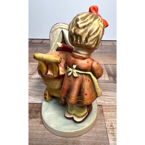 Hummel Figurine 01063 Girl With Rocking Horse By Goebel W. Germany Hand-Painted - Picture 2 of 6